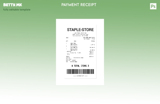 Модерен стил шаблон за проверка на плаќање во Staple Store